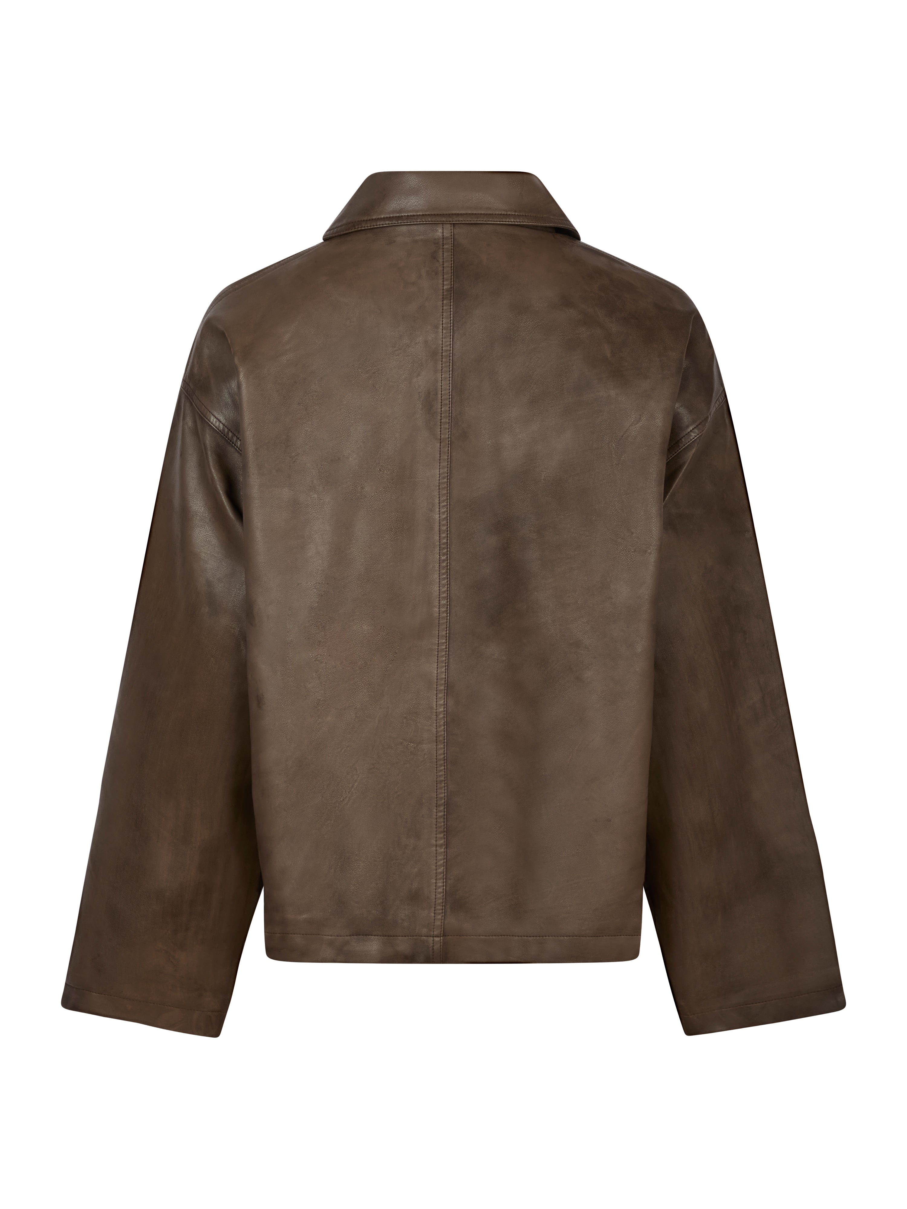Neo Noir  Titan Faux læderjakke - Dark Brown