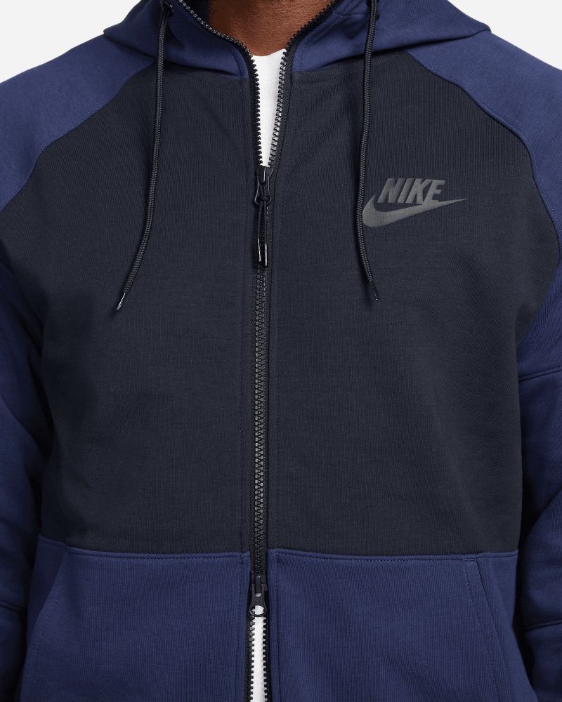 Sweat zippé à capuche Nike Sportswear Essential Bleu Marine & Noir pour homme