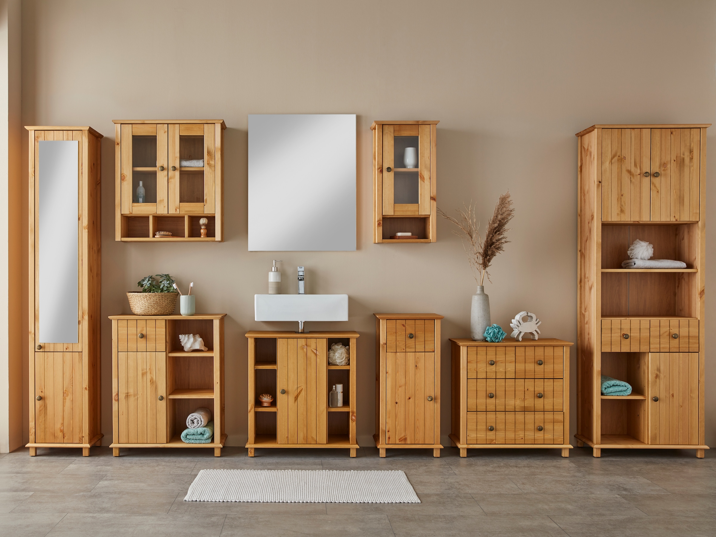 Home affaire Badkommode »Vili« Badezimmerschrank, Unterschrank, Breite 60 cm, aus Massivholz