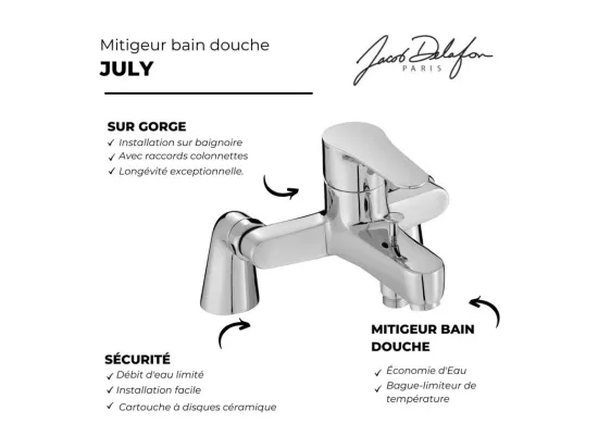 Mitigeur bain sur gorge JACOB DELAFON July