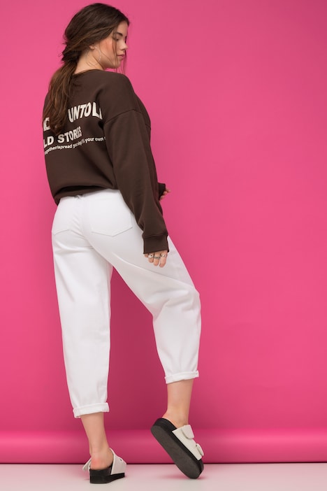 Ballon-Jeans, Wide Fit, Stretchdenim, 5-Pocket, Elastikbund