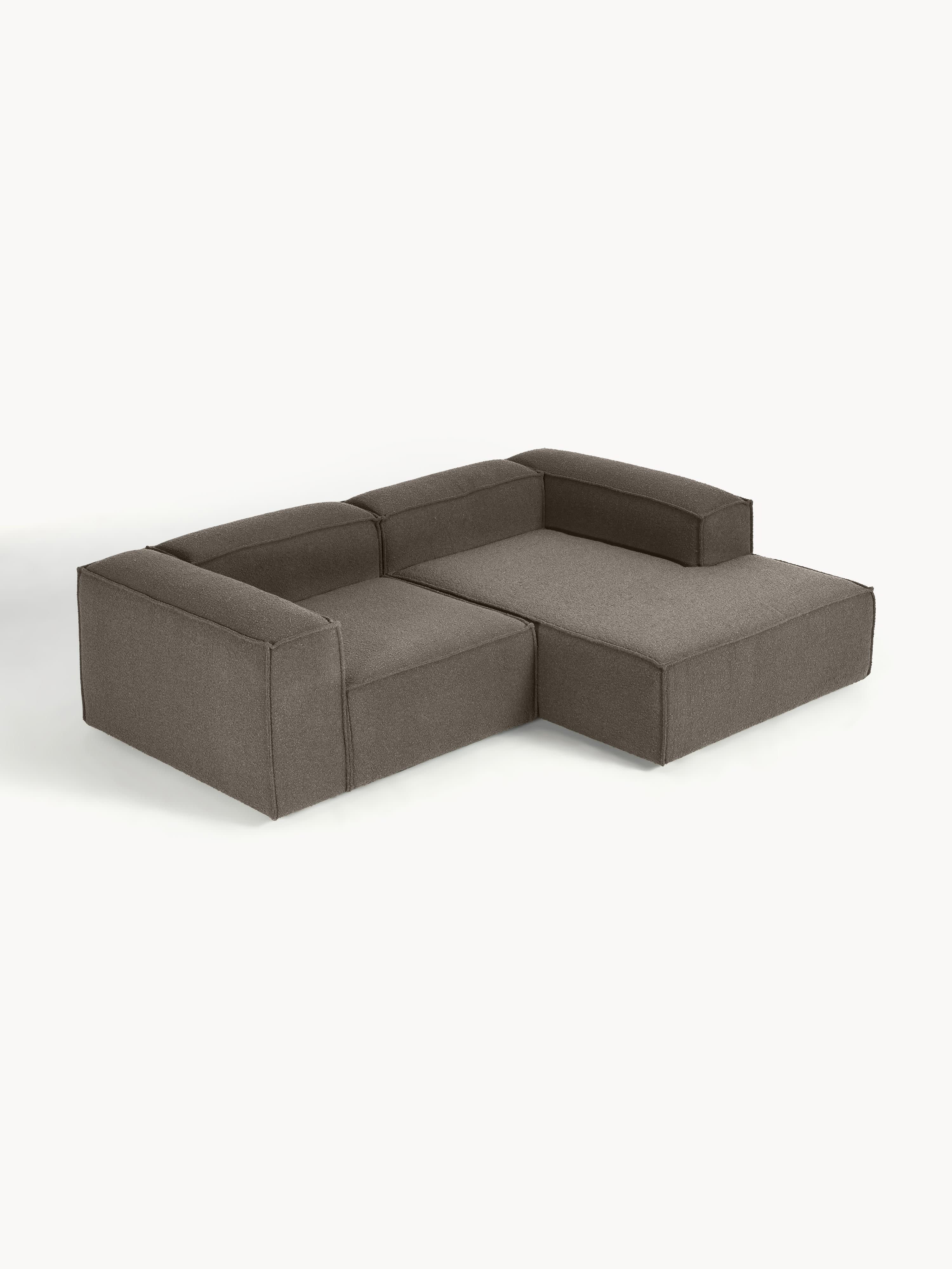 Bouclé modulaire hoekbank Lennon (2-zits)