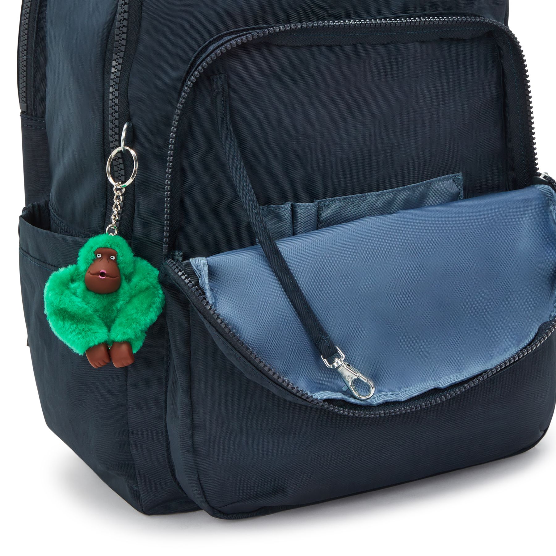 SEOUL COLLEGE Grand sac à dos avec compartiment séparé pour ordinateur portable - Blue Green Block