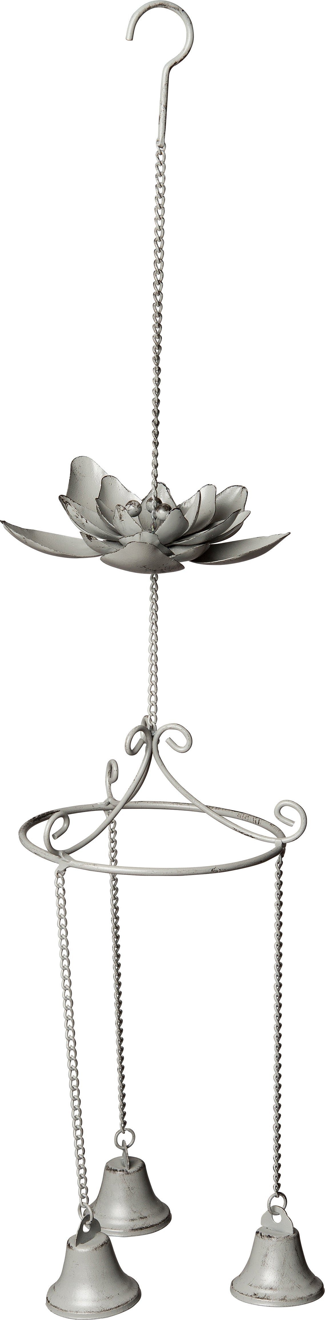 Intratuin windspinner bloem grijs 13 x 14 x 61 cm