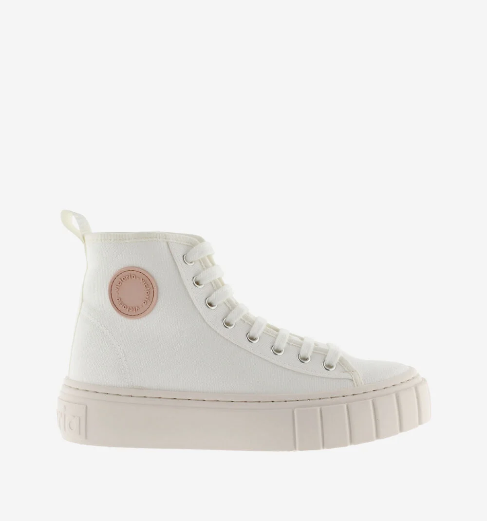 ABRIL BOTTINE TOILE Baskets montantes en toile avec patch pour femme CRUDO