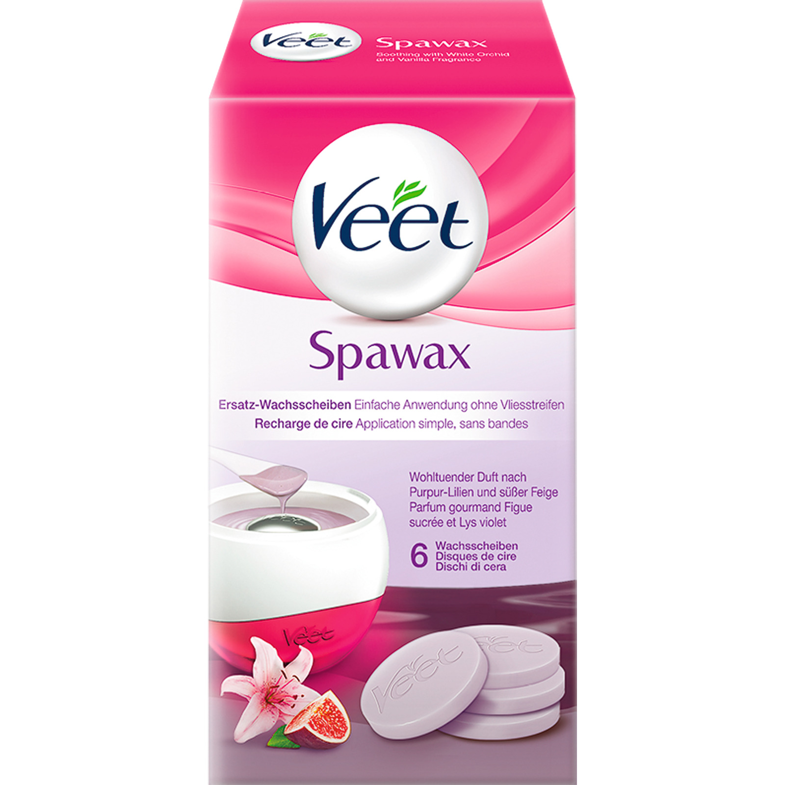 Veet Spawax Ersatz-Wachsscheiben 6 Scheiben