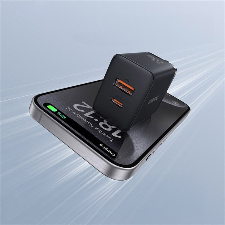 (20W) USB A / USB C Ladegerät Netzteil Power Delivery - Schwarz