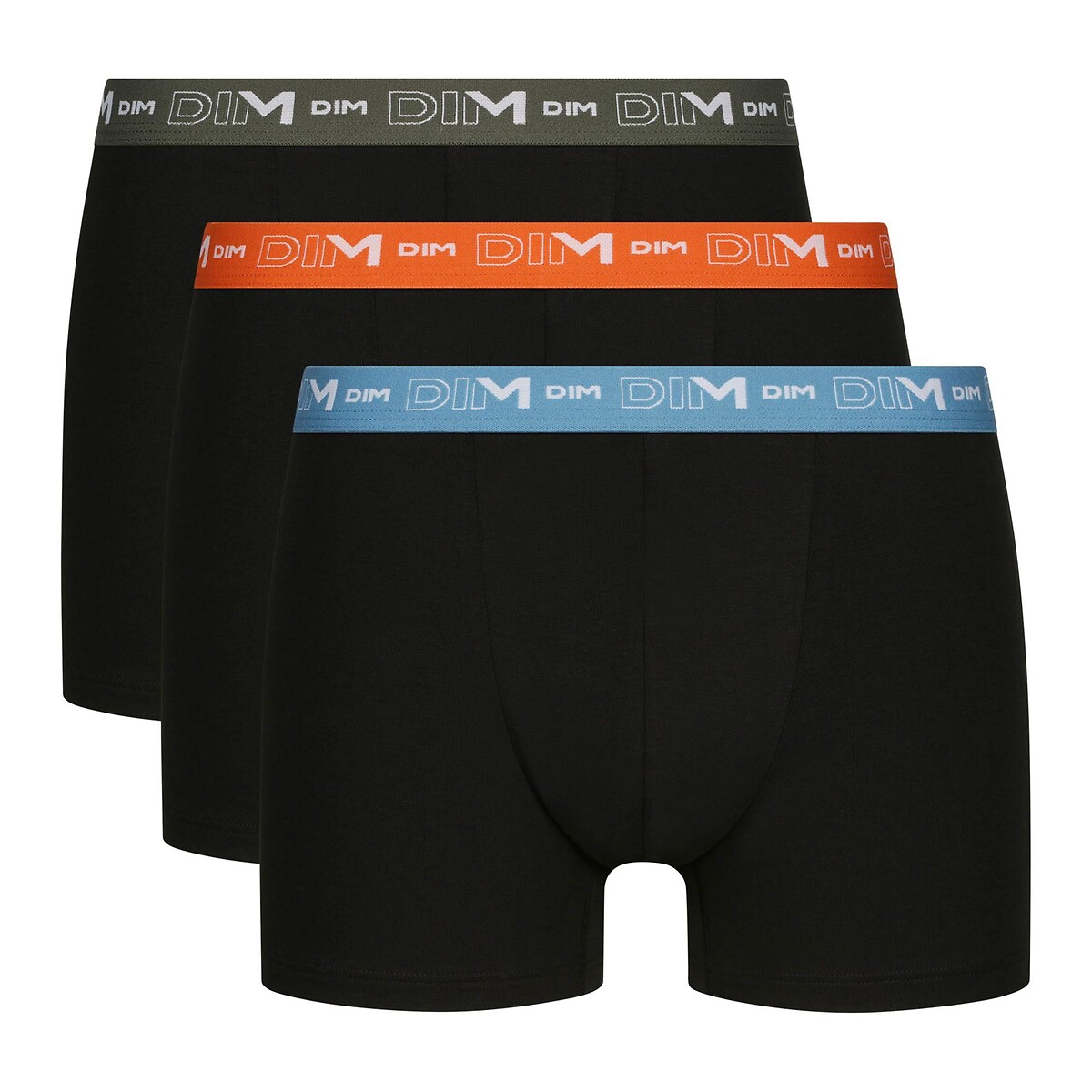 DIM<br>Conjunto de 3 cuecas boxer de algodão elástico
