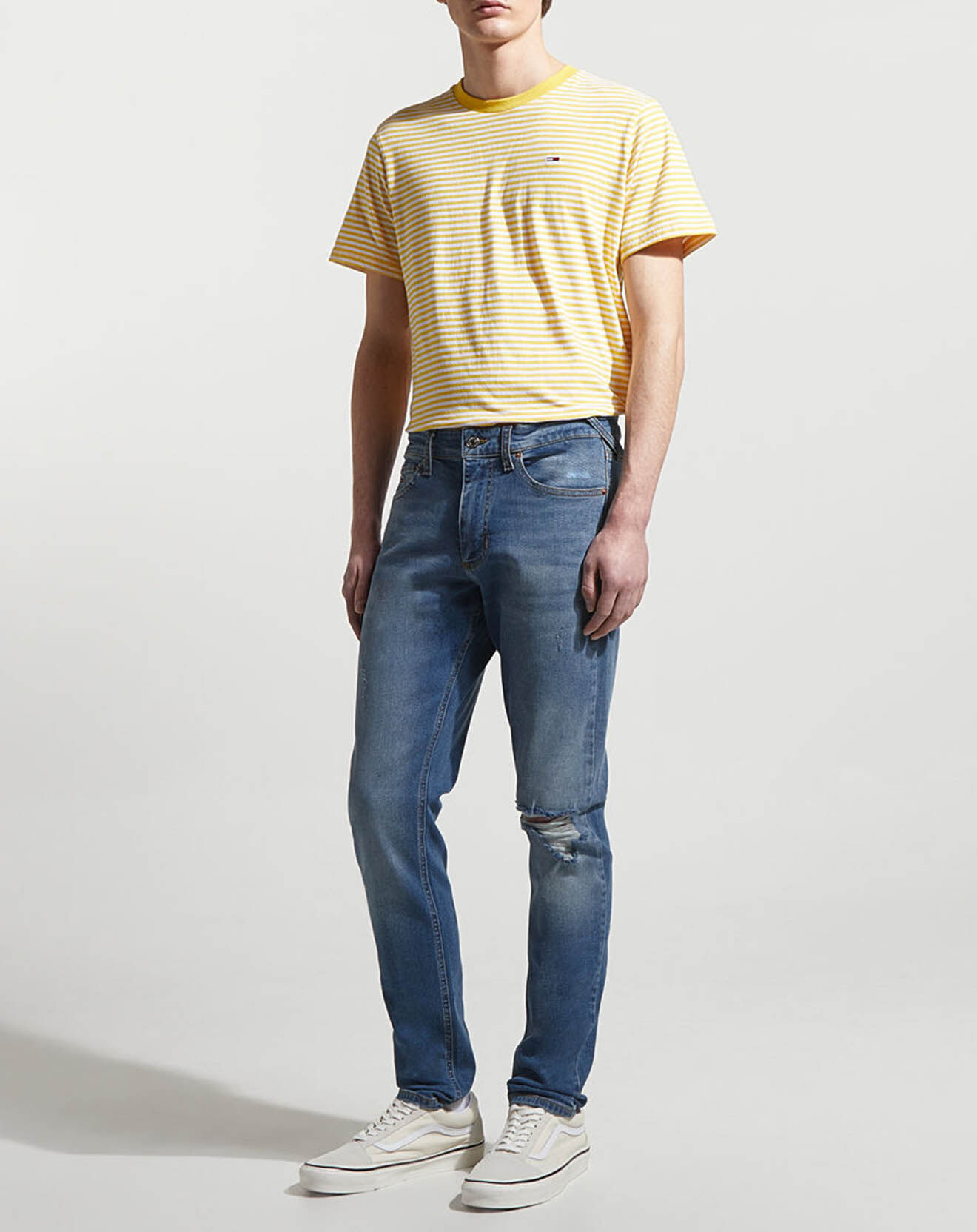 Tommy Jeans Jean ajusté Scanton y Abrasion bleu