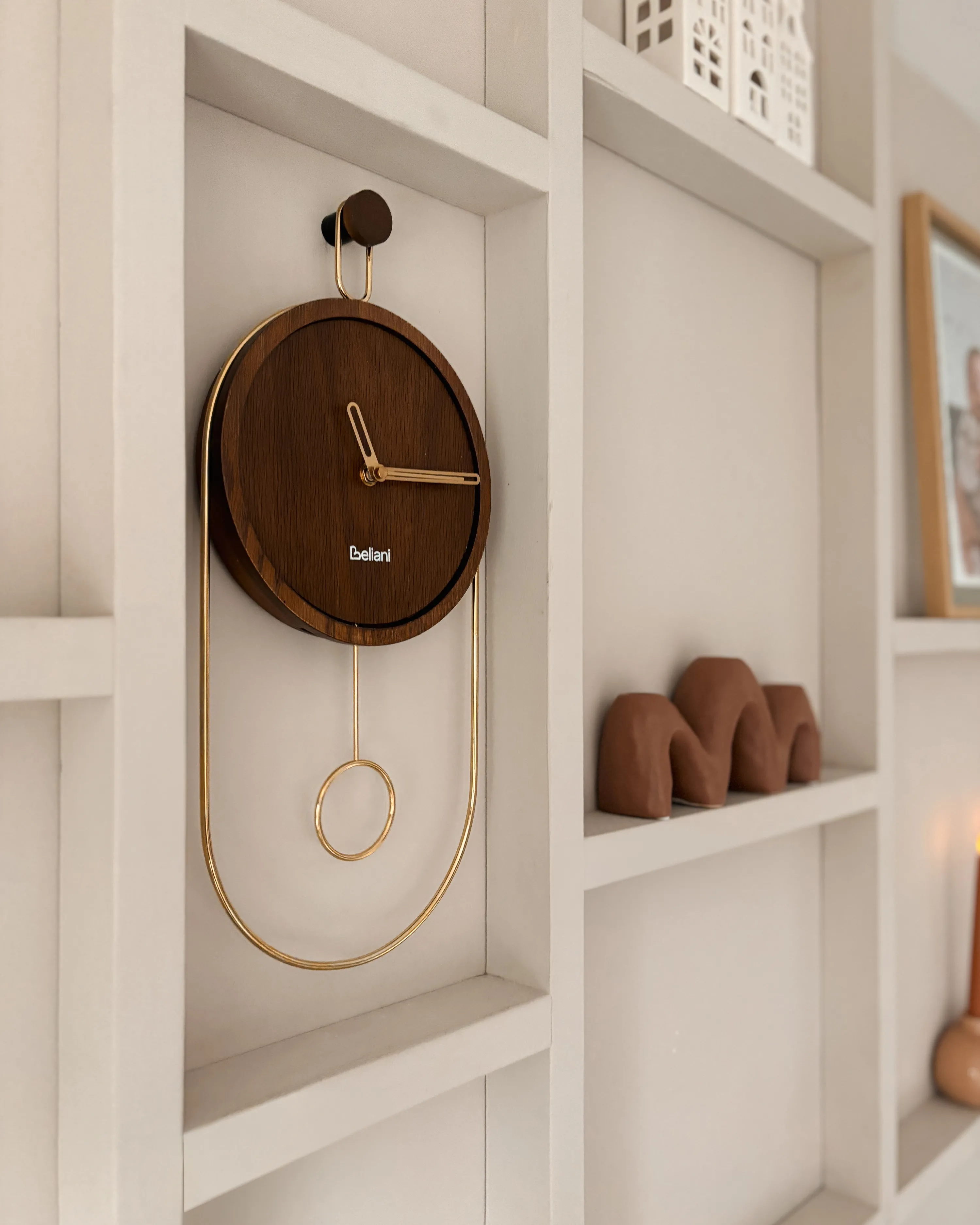 Wandklok SIERRE 20 cm Donkerbruin