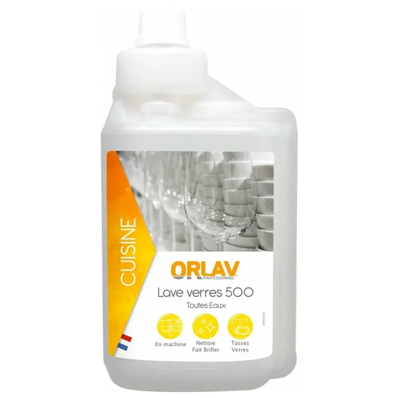 ORLAV - Nettoyant machine - Lave-verres 500 - Toutes eaux - 1L