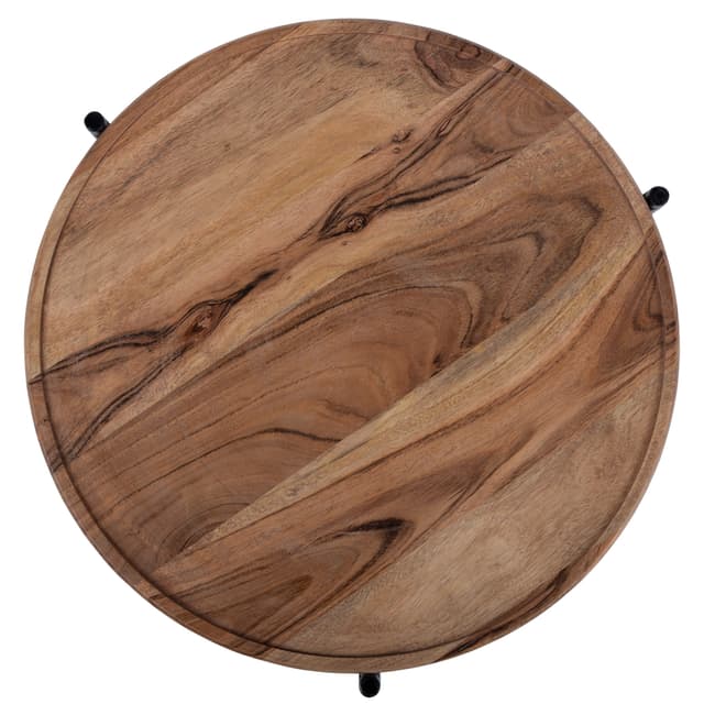 WOMO-DESIGN sidebord Sæt med 2 40x55cm Ø / Ø 35x50cm, naturlig sort, unikke,