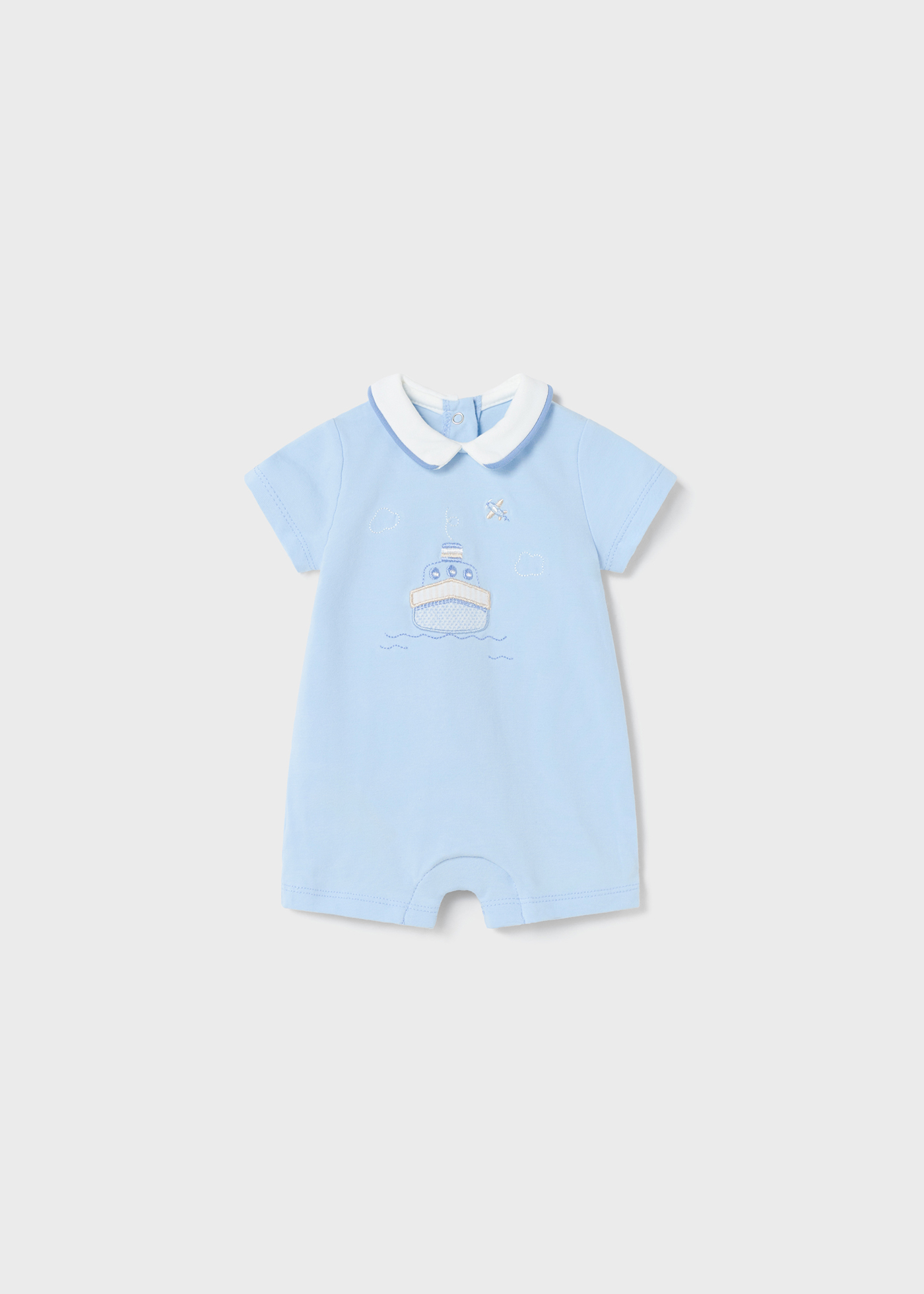 Pijama para recém-nascido com estampa de algodão sustentável