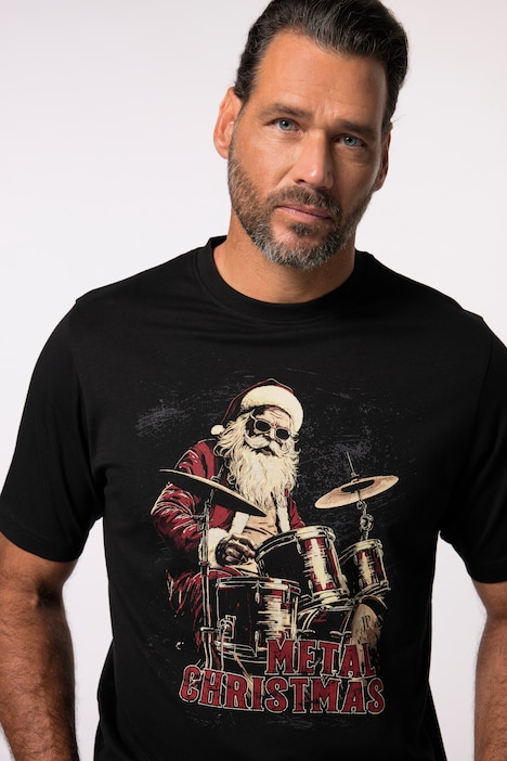 JP 1880 T-Shirt, Halbarm, X-Mas Print, Rundhals, bis 8 XL