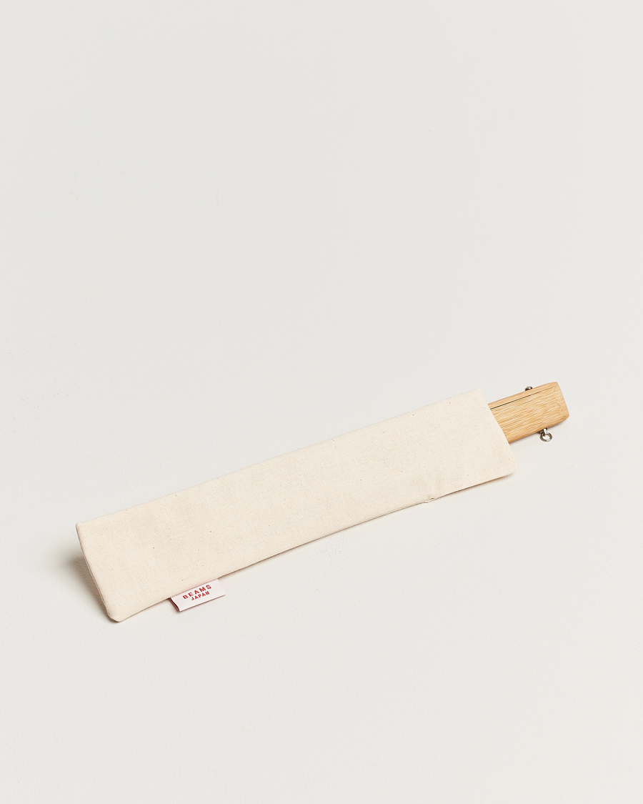 Beams Japan Folding Fan White