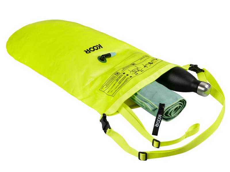 KOOR Schwimmboje Booa Giallo 20 l Dry Bag und Schwimmboje in einem