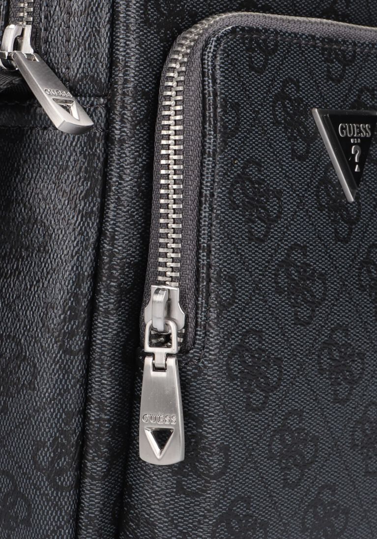 GUESS zwarte guess schoudertas vezzola smart xbody double pckt