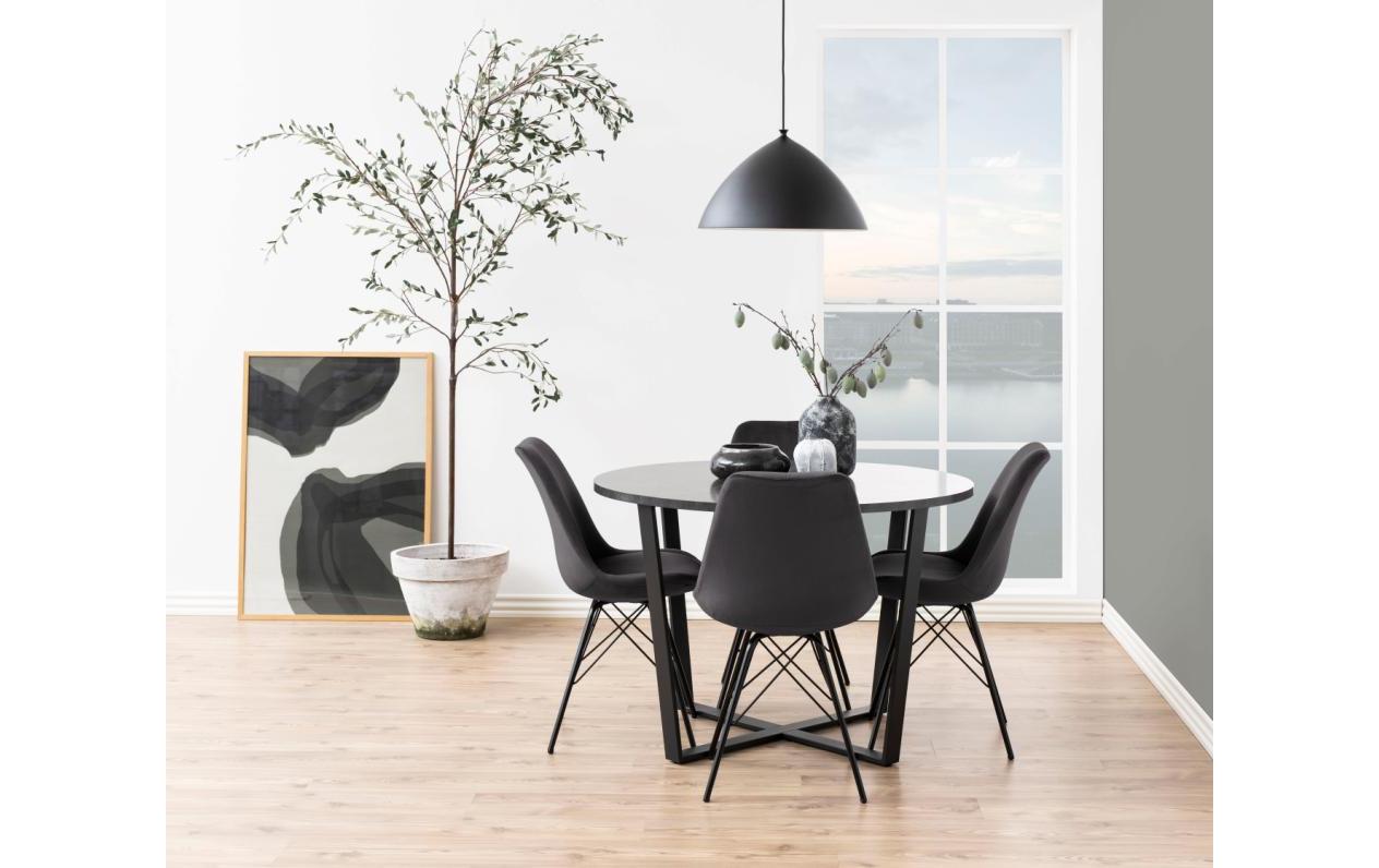 Tisch Amble Ø 110 cm, Schwarz<br>Esstisch