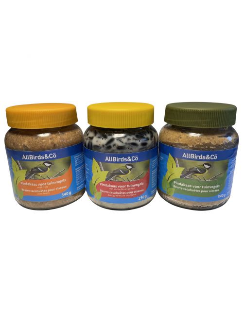 Allbirds&Co Vogelpindakaas - Tuinvogelvoer - Fruit 340 g
