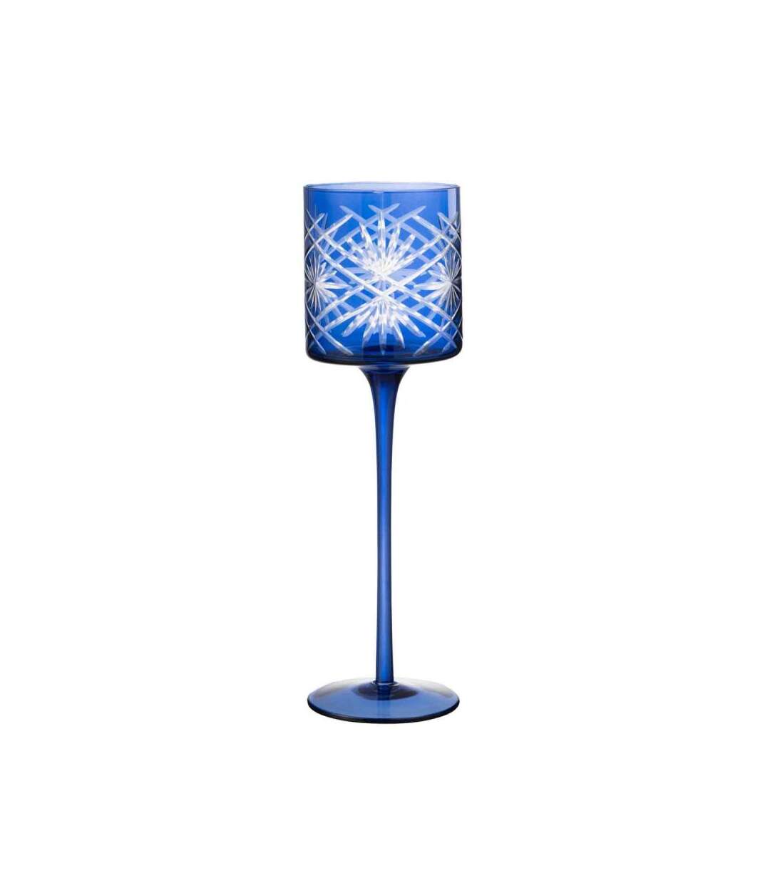 Paris Prix - Photophore Sur Pied Déco santorini 30cm Bleu