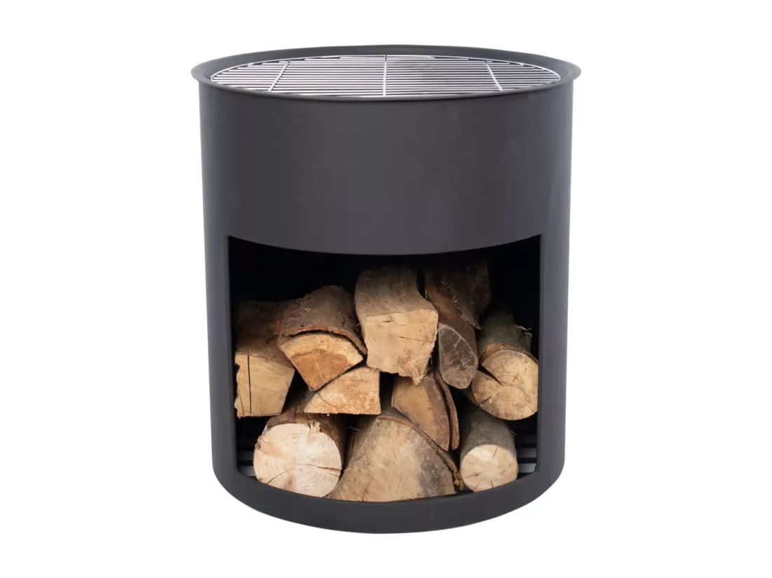 Tonneau à feu Milshire Noir Acier