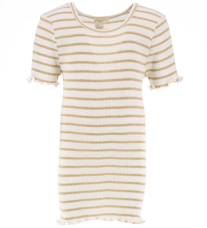 Minimalisma T-shirt - Silke/Bomuld - Blåmst - Honey Stripes
