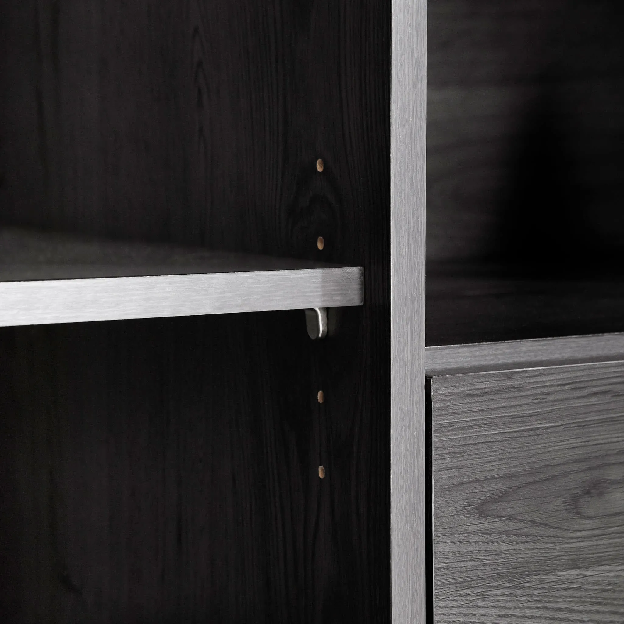 South Shore Commode à porte 2 tiroirs - Hourra Chêne gris