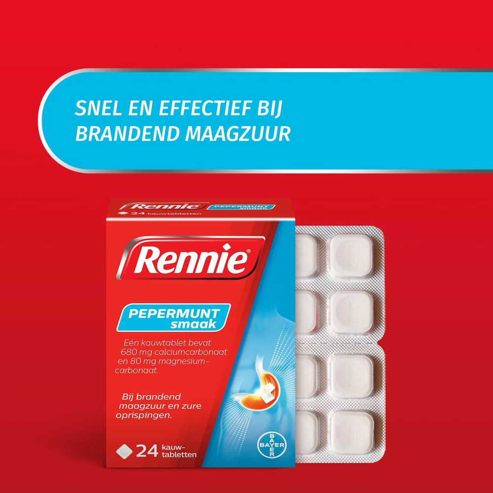 Rennie Pepermunt 24 tabletten