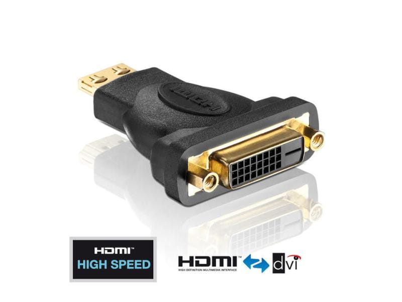 PureLink Adapter HDMI - DVI-D DVI-D Buchse (24 1) auf HDMI Stecker, schwarz