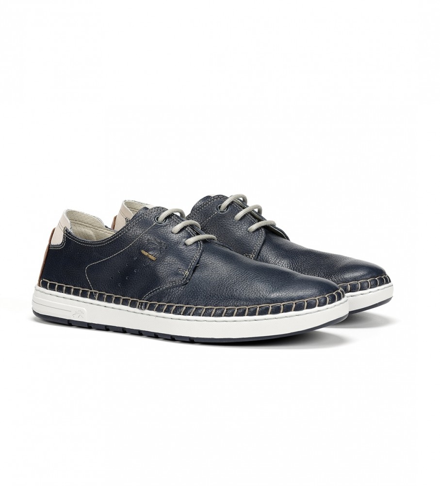 Sapatos de couro Fluchos F1715 Azul Escuro