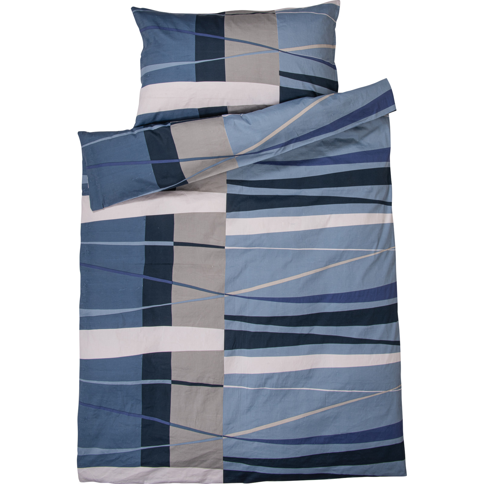 Bettwäsche Satin Wellenmuster 50x70 Kissenbezug