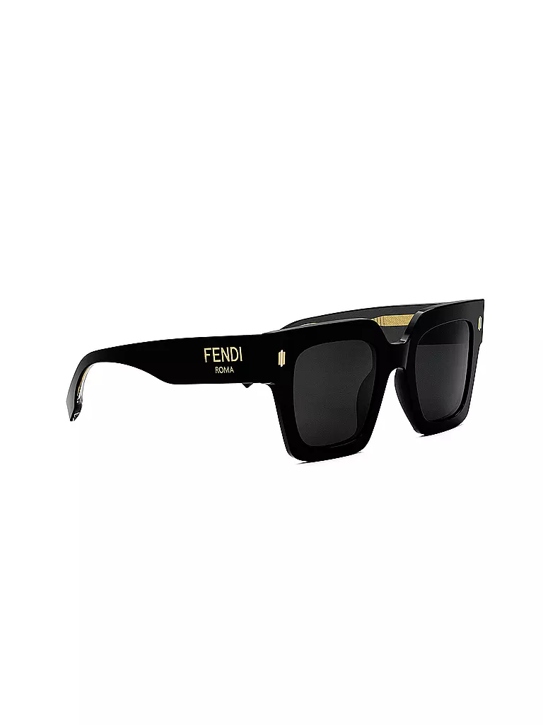 FENDI FENDI Roma schwarze eckige Sonnenbrille schwarz
