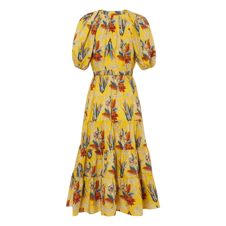 Ulla Johnson Robe Olina Popeline de Coton | Jaune
