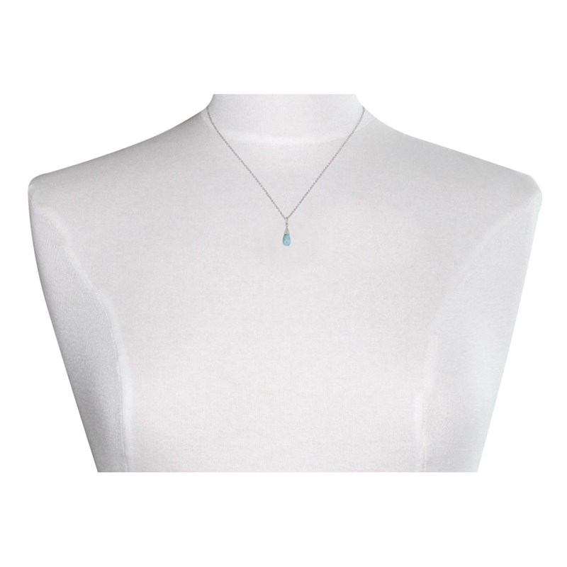 Pendentif Argent Petite Goutte de Larimar