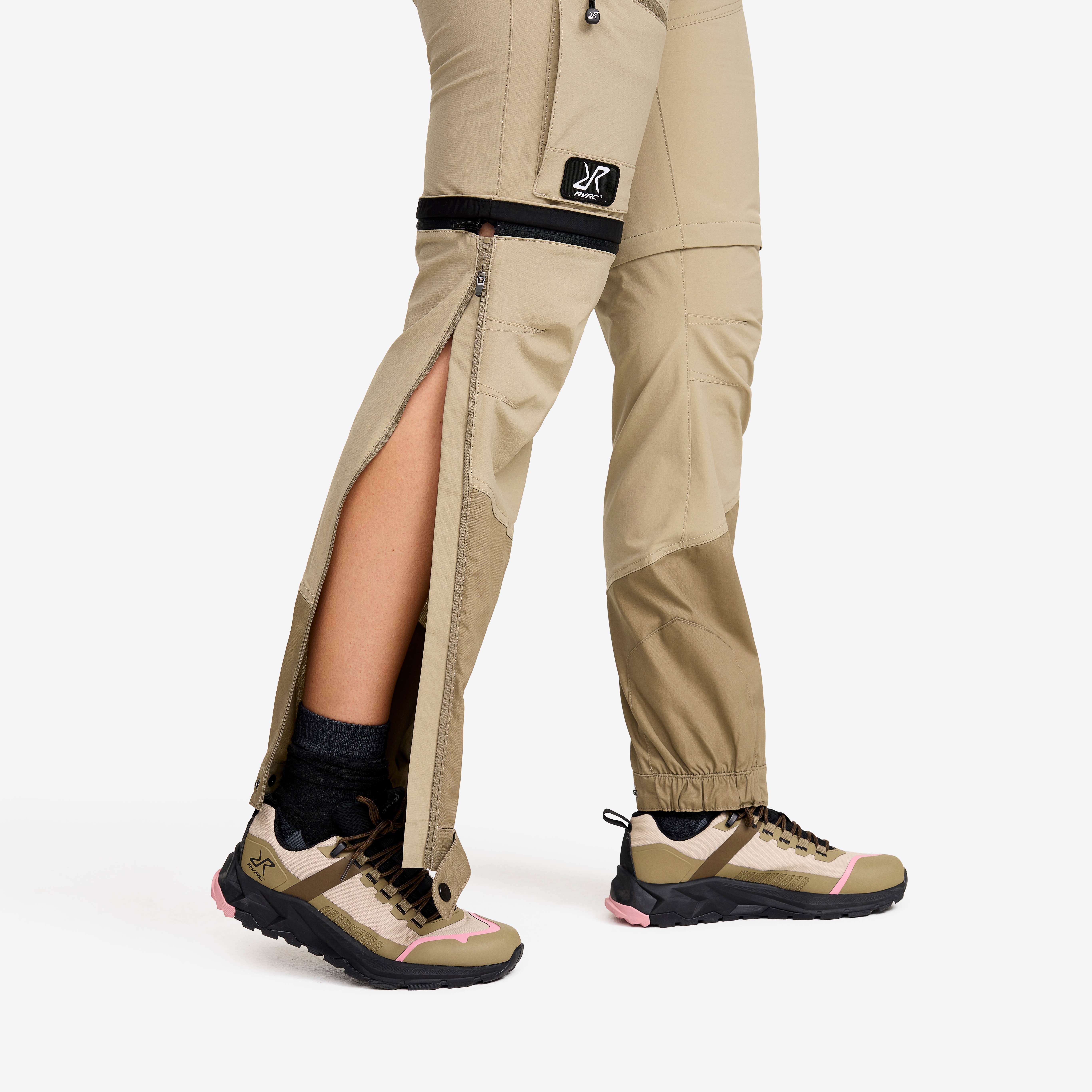 Range Pro Stretch Zip-off Pants Dame Aluminium/Brindle