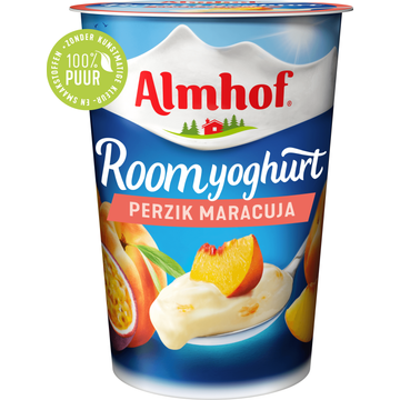 Almhof Roomyoghurt Perzik Maracuja 500 g
