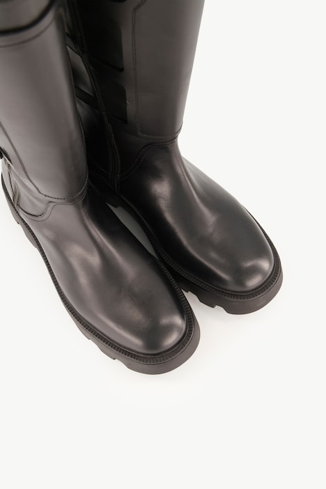 Leder-Bikerstiefel, XL-Schaft, Weite H