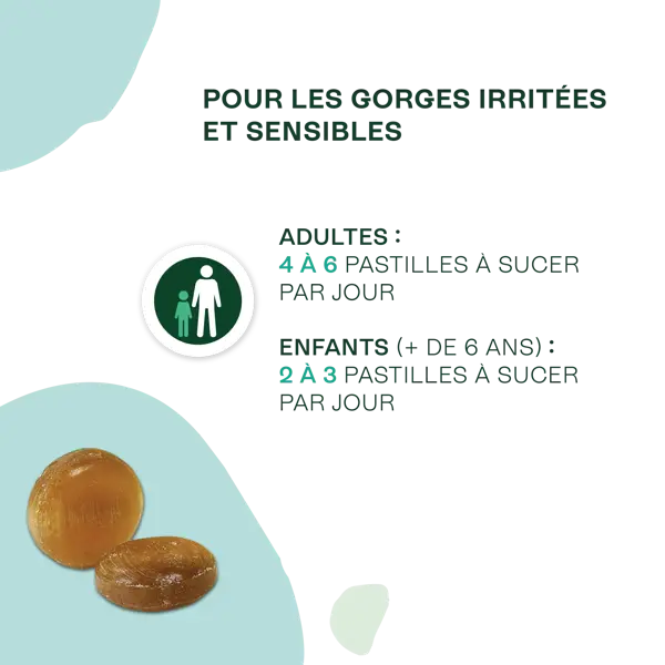 Pastilhas Naturaactive VoxylTabs para gargantas sensíveis e irritadas, 24 pastilhas sem açúcar.