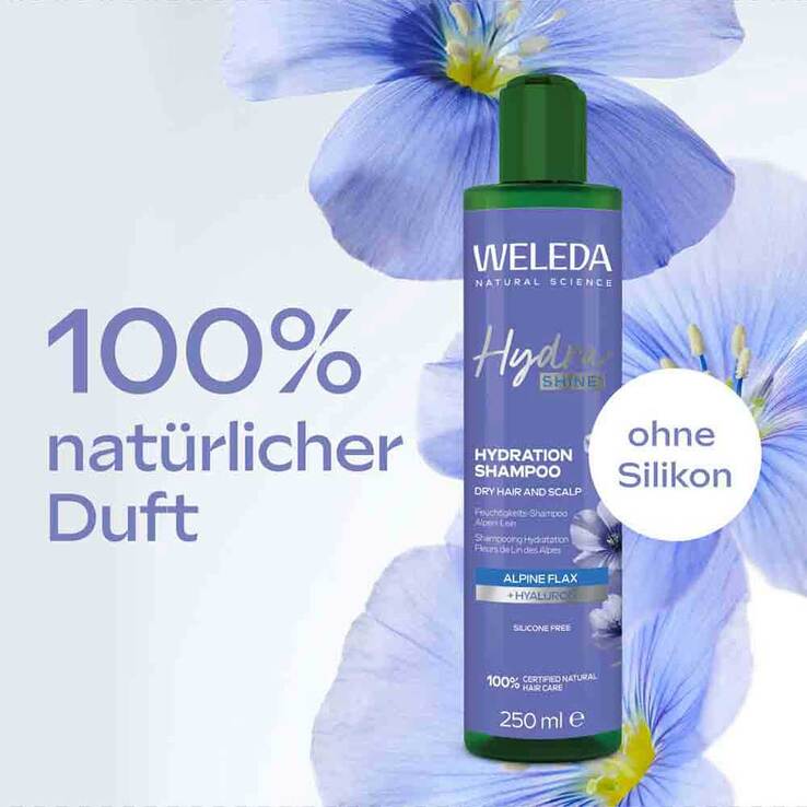 Weleda Hydra Shine Feuchtigkeits-Shampoo Alpen-Lein, 250 ml