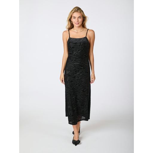 Neo Noir Sali Zebra Burnout Kjole, Black, 34