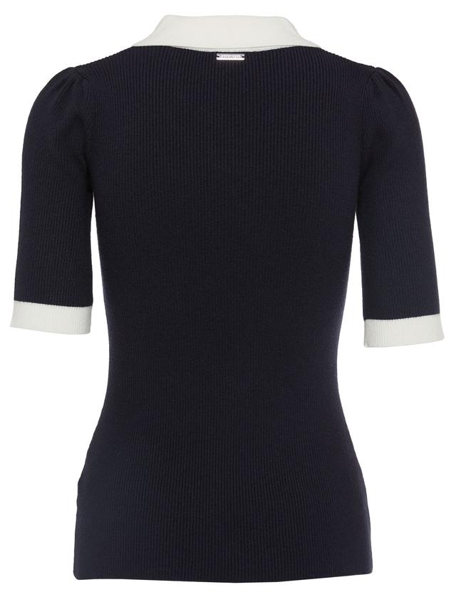 Pullover Halbarm mit Hemdkragen