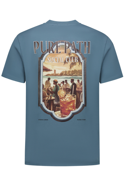 Pure Path blauwe heren t-shirt