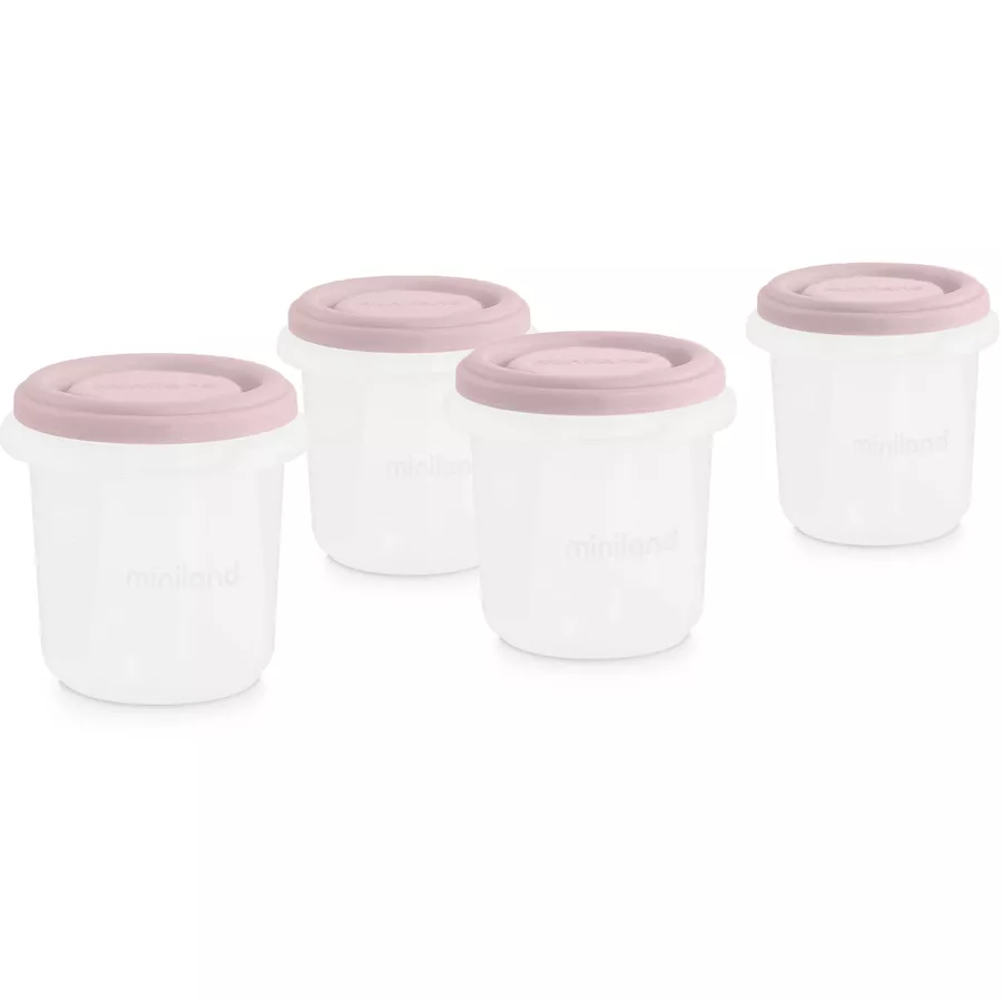 miniland Behälterset set 4 blush 200 ml