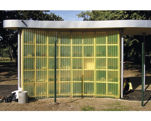 Gutta gegolfde polyesterplaat geel transparant 76/18 30 mx 2 m rol = 60 m²