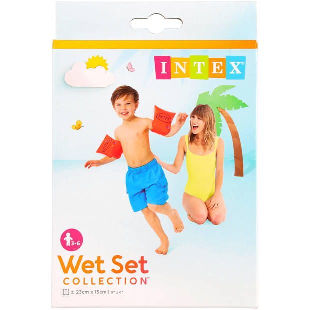 Intex Zwemvleugeltjes Deluxe Armband oranje 18 t/m 30 kg