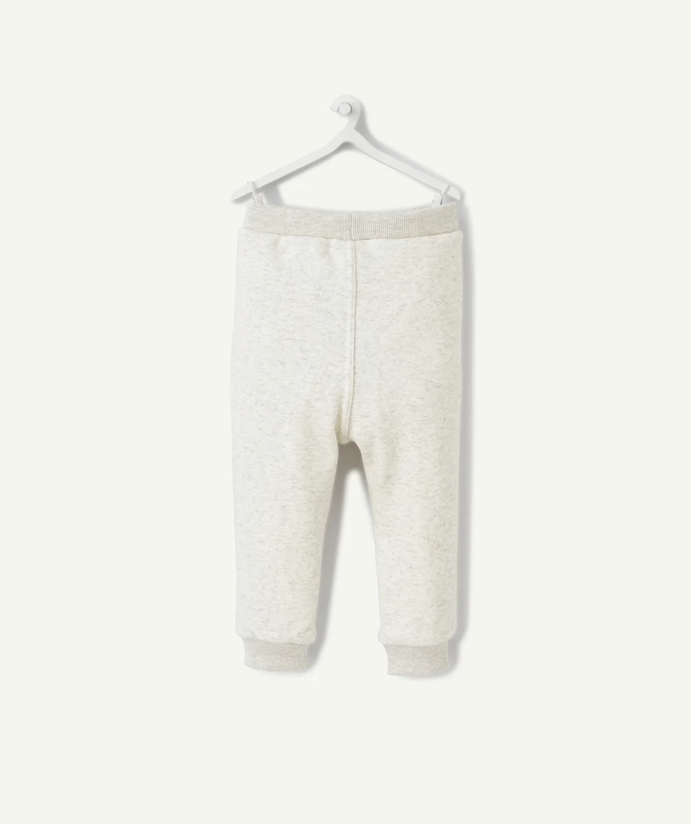 JOGGING GRIS CHINÉ AVEC DÉTAILS BEIGES BÉBÉ GARÇON