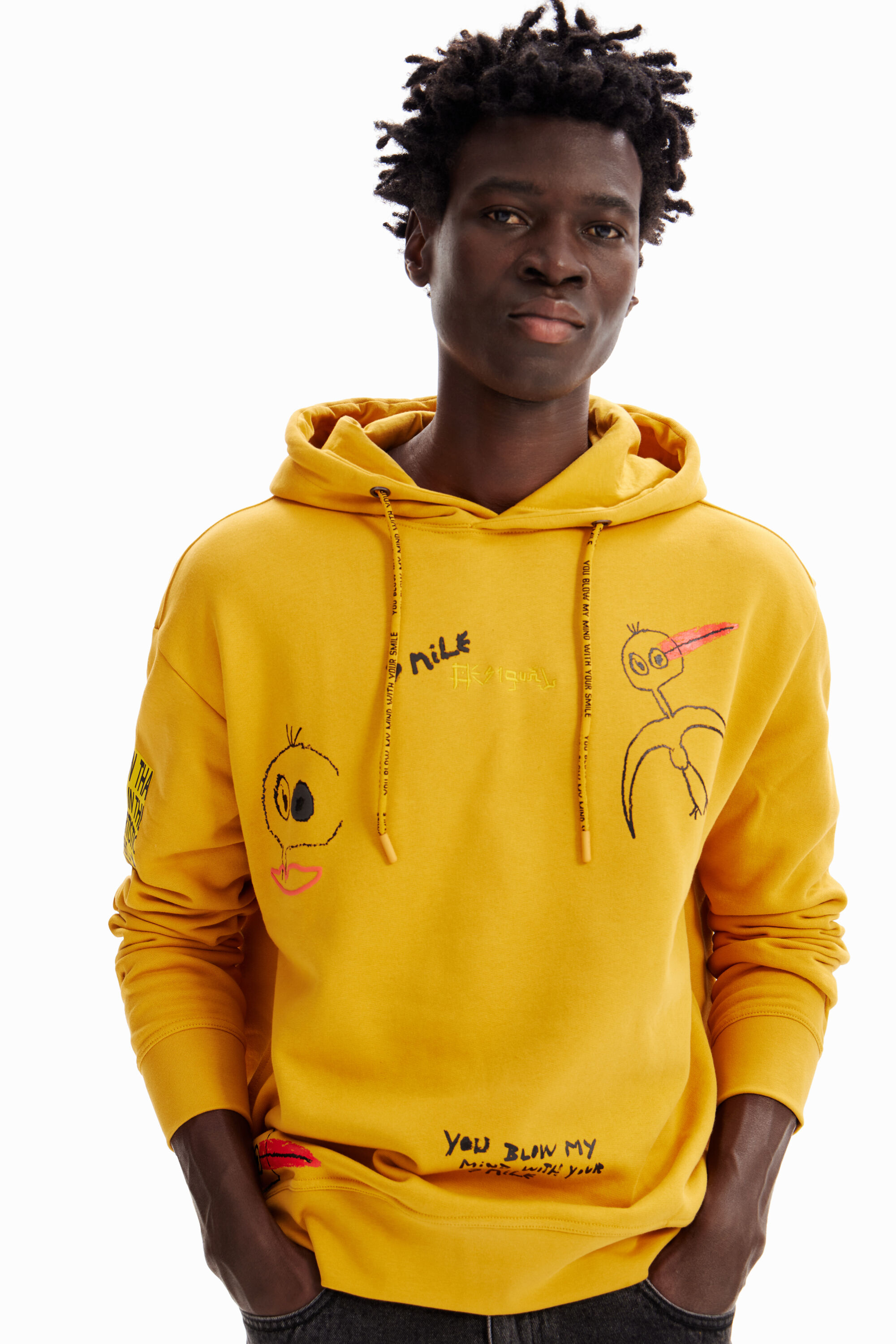 Sweat-shirt capuche oiseaux