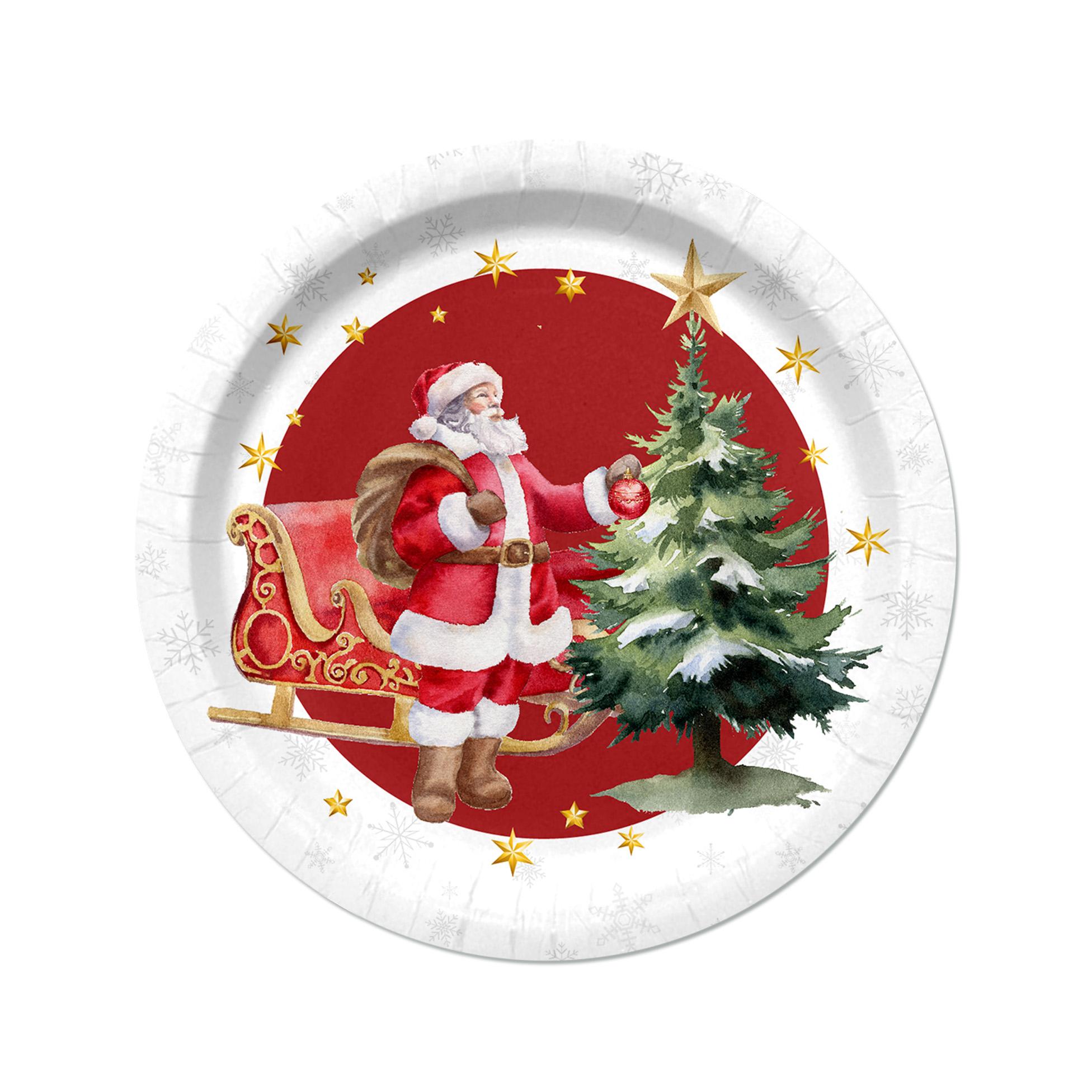 ASSIETTE TRADITIONNEL SANTA D.23CM X6 PIECES