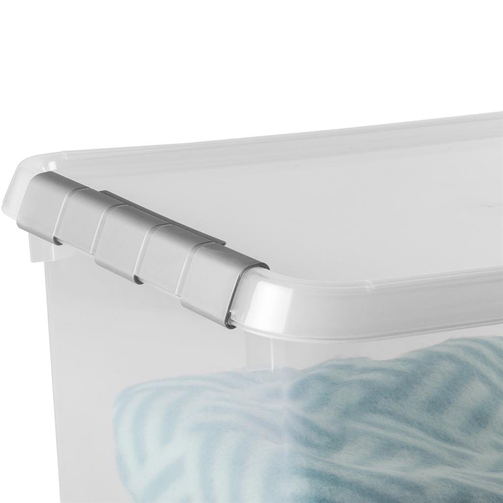Sunware Comfort line 22 liter transparant grijze set van 6 opbergboxen