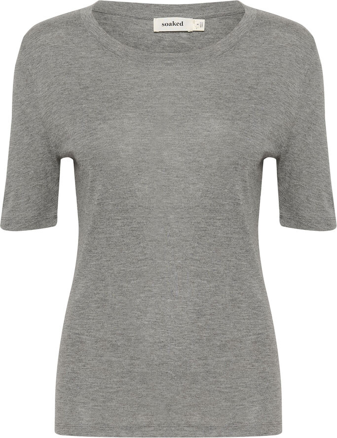 Soaked in Luxury SLFauna Tee SS Grey melange